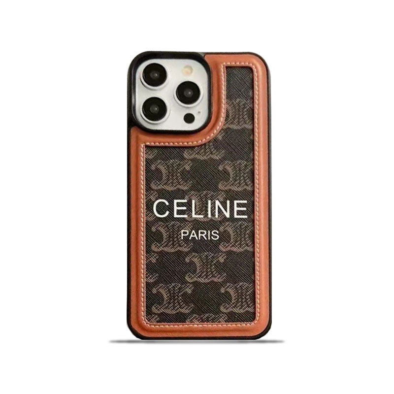 Celine Black Monogram iPhone Case With Strap