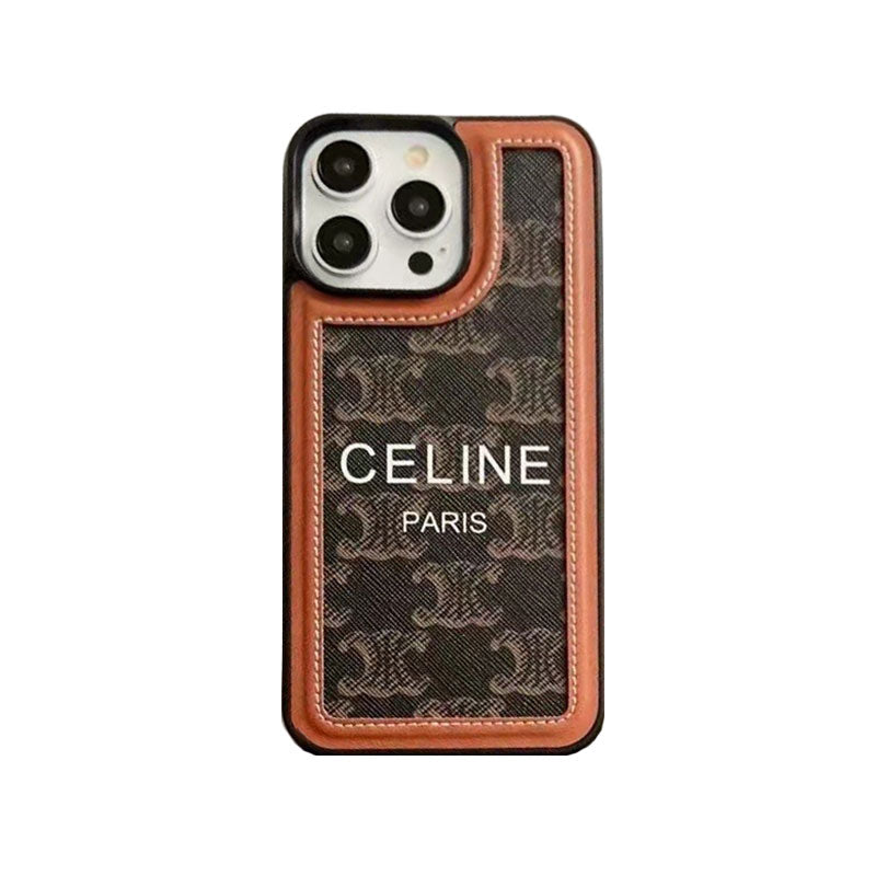 Celine Black Monogram iPhone Case With Strap