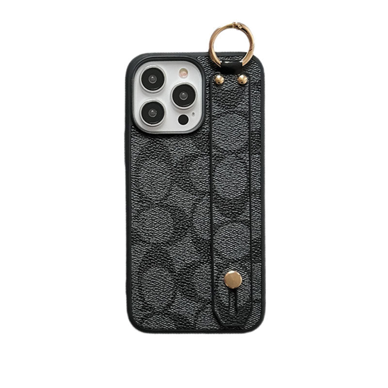Coach Signature iPhone Case With Holder — Black