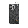Coach Signature iPhone Case With Holder — Black