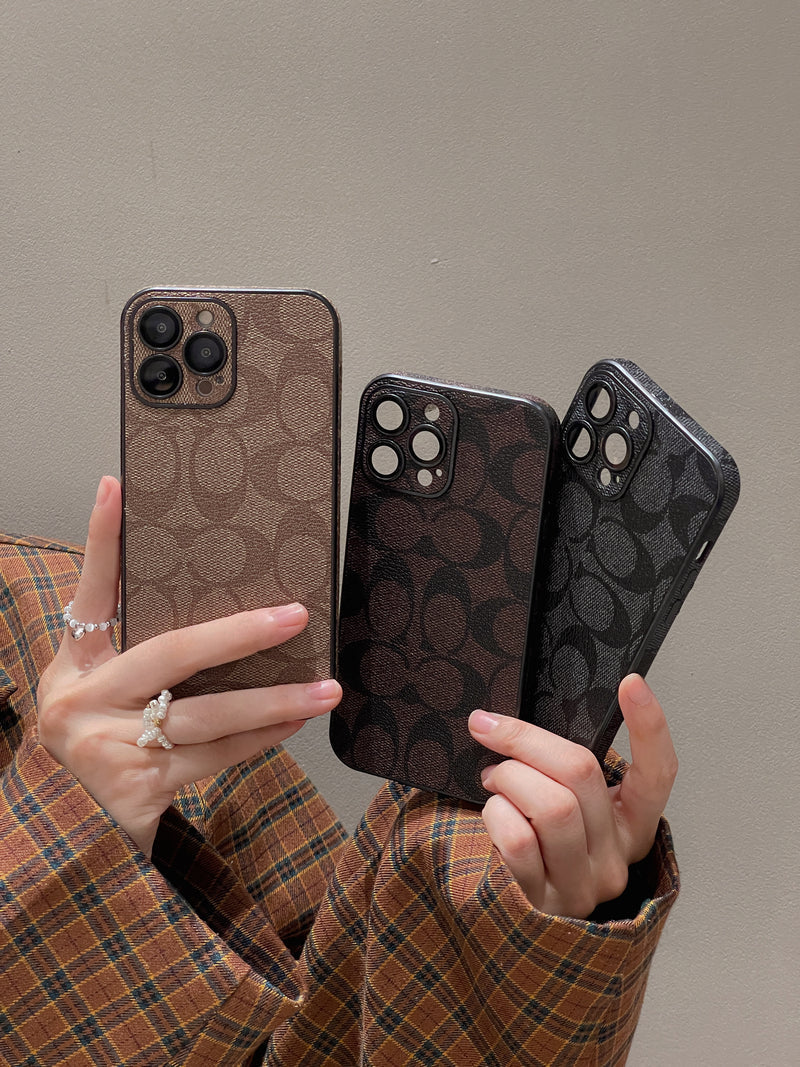 Coach Signature iPhone Case — Coffee Brown