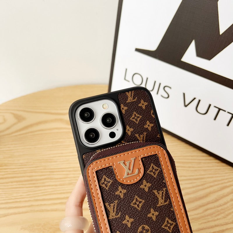 LV Monogram Wristband Chain iPhone Case