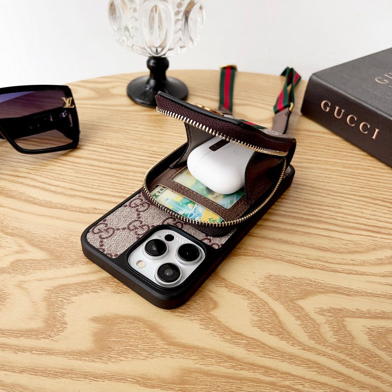 LV Monogram Wristband Chain iPhone Case