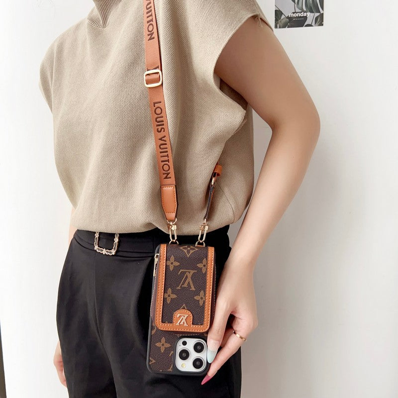 LV Monogram Wristband Chain iPhone Case