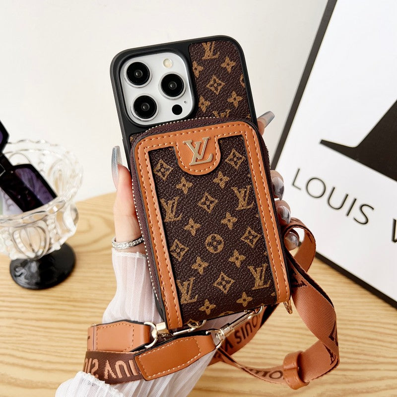 LV Monogram Wristband Chain iPhone Case