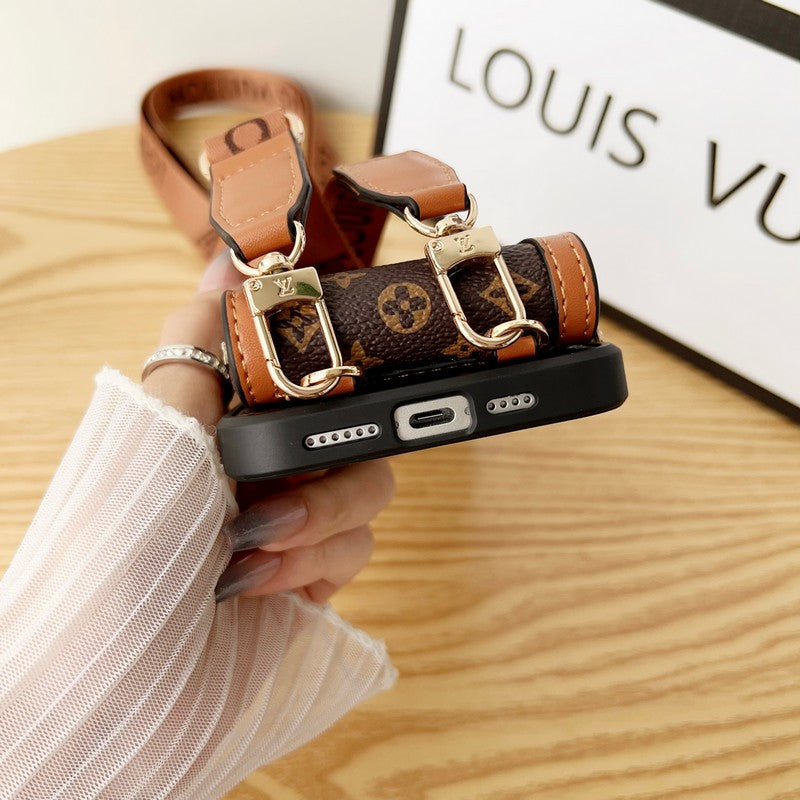 LV Monogram Wristband Chain iPhone Case