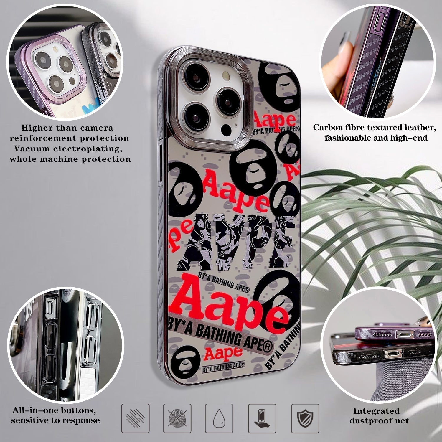 AAPE By A Bathing Ape Graphic iPhone Case