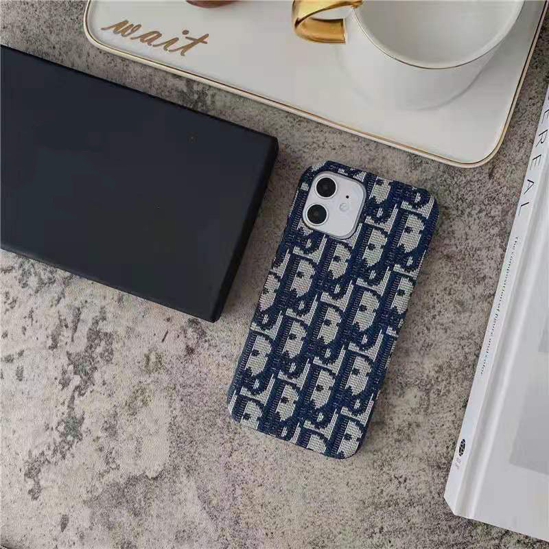 CD Monogram Fabric Texture iPhone Case