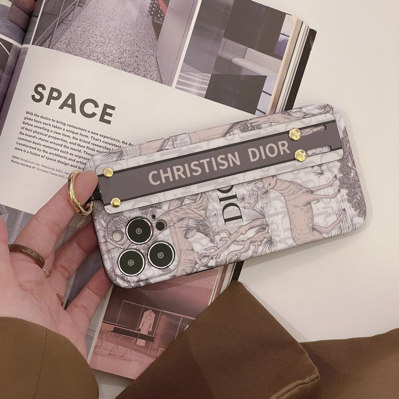 CD Classic Monogram Wristband iPhone Case — Style A