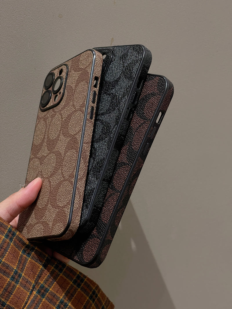 Coach Signature iPhone Case — Coffee Brown