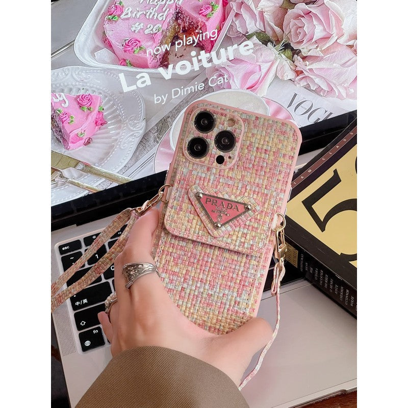 Pra Weave Card Bag Crossbody iPhone Case