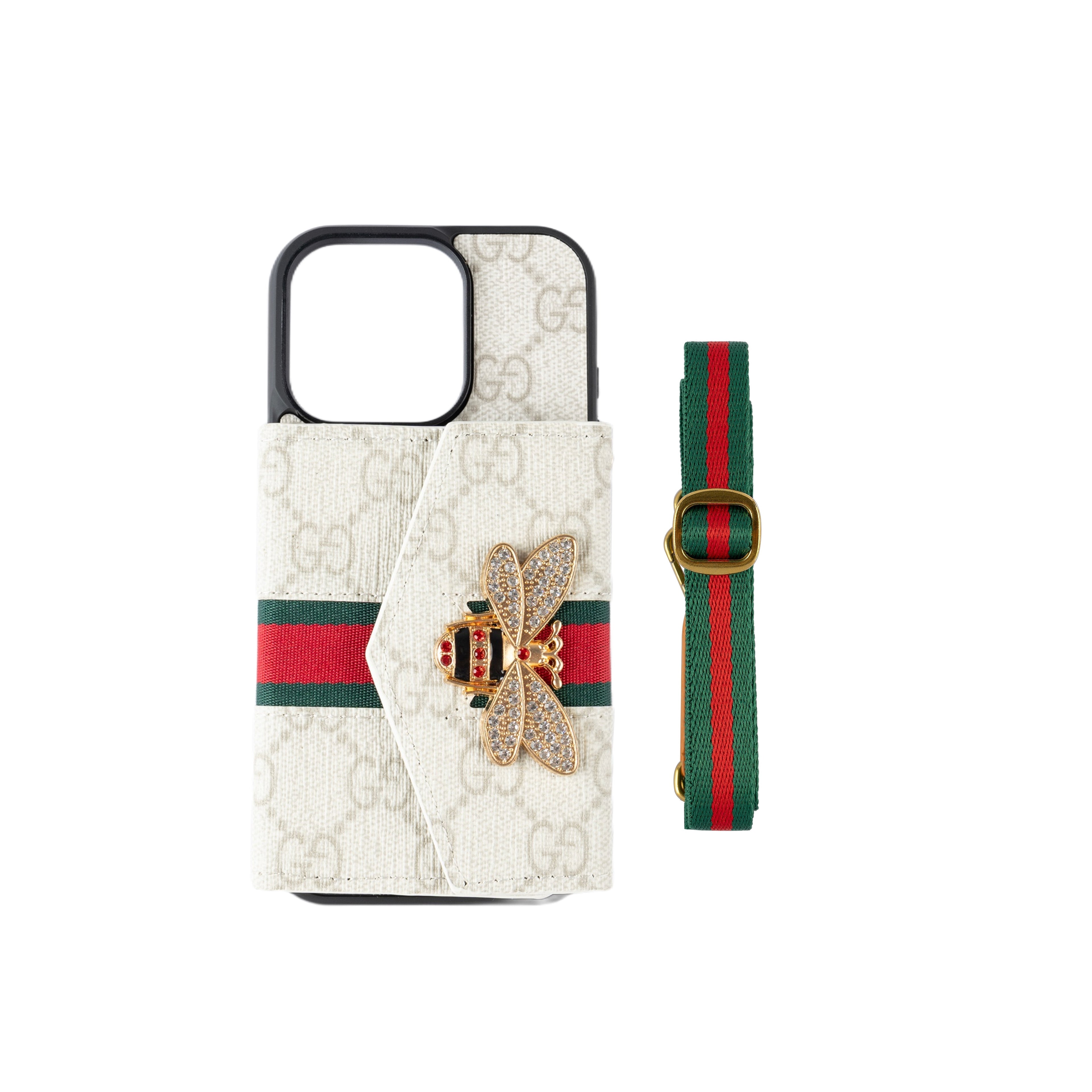 GG Advanced Crossbody iPhone Case with Card Holder & Shoulder Strap