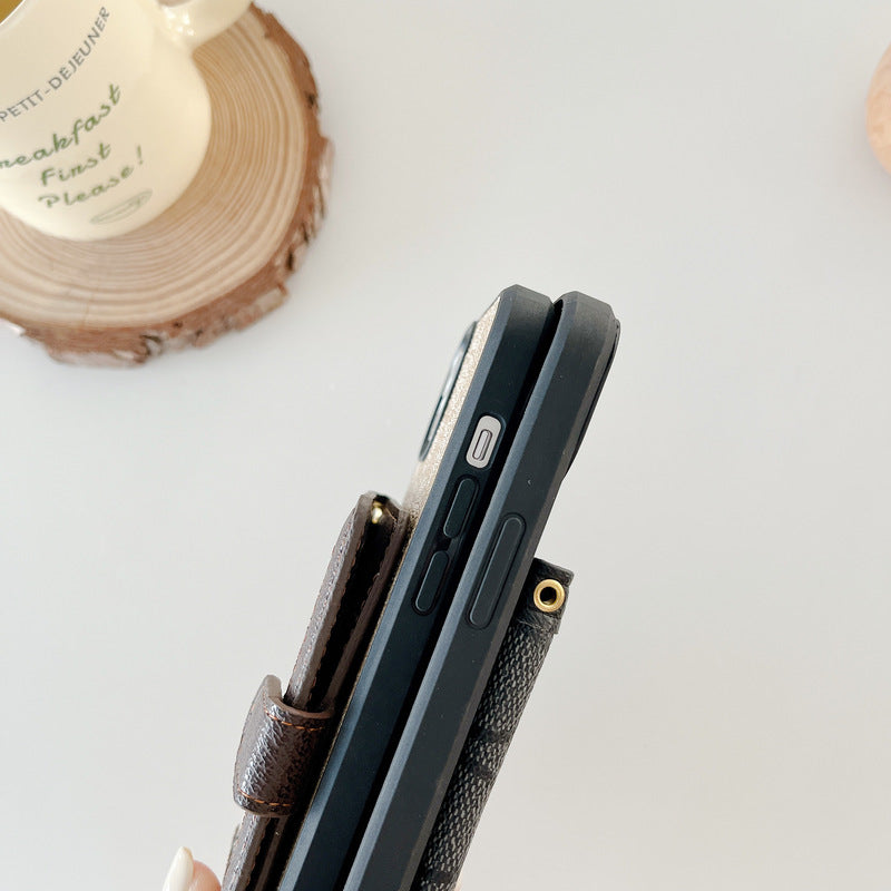 Coach iPhone Case With Wallet And Crossbody Strap White