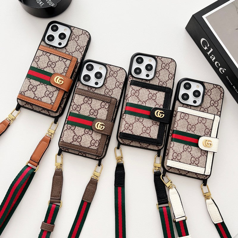 GG Monogram Card Bag Chain Classic iPhone Case