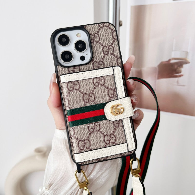 GG Monogram Card Bag Chain Classic iPhone Case