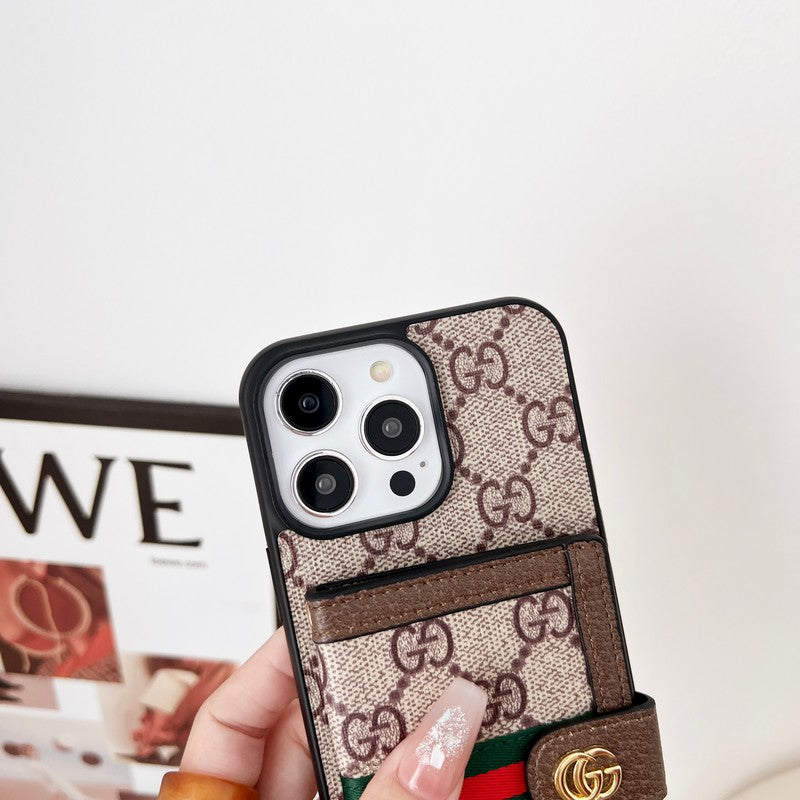 GG Monogram Card Bag Chain Classic iPhone Case