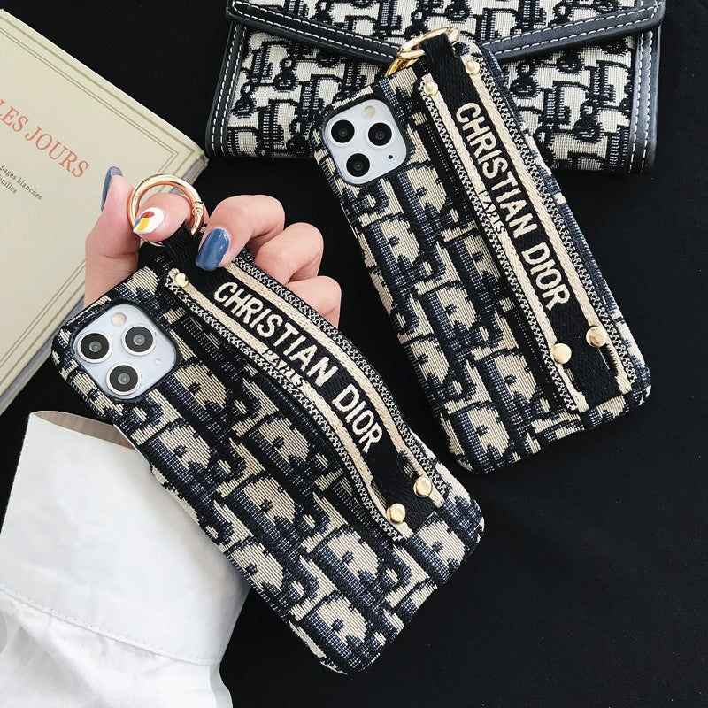 CD Classic Monogram Wristband iPhone Case — Style B