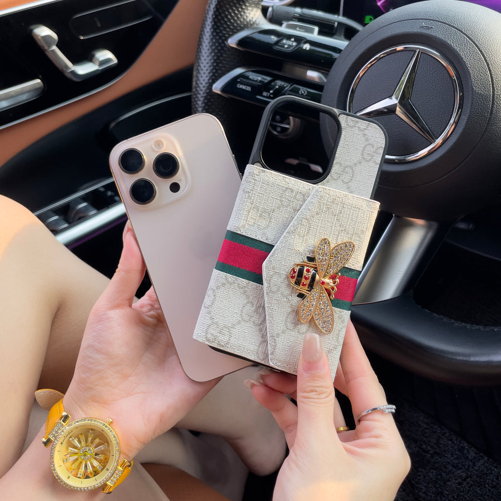 GG Advanced Crossbody iPhone Case with Card Holder & Shoulder Strap