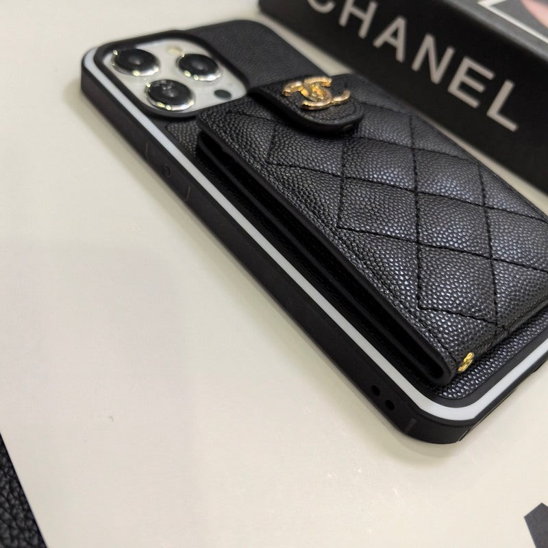 C.C Crossbody Leather Chain iPhone Case