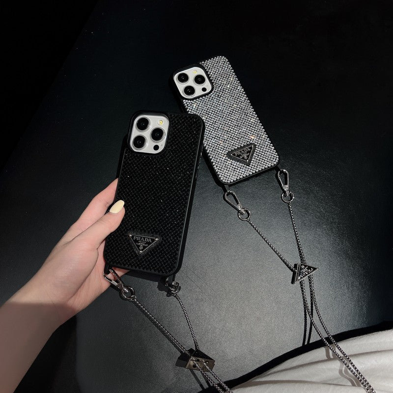 Pra Crossbody Crystal Chain iPhone Case