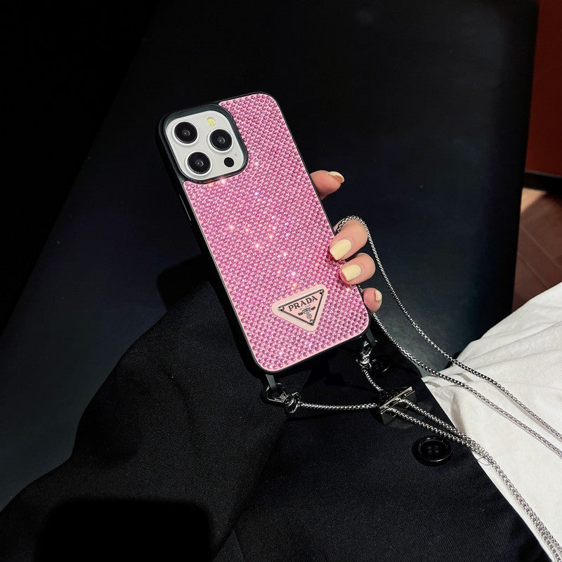 Pra Crossbody Crystal Chain iPhone Case