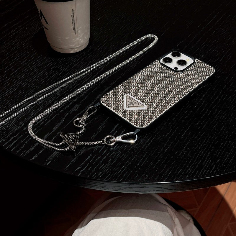 Pra Crossbody Crystal Chain iPhone Case