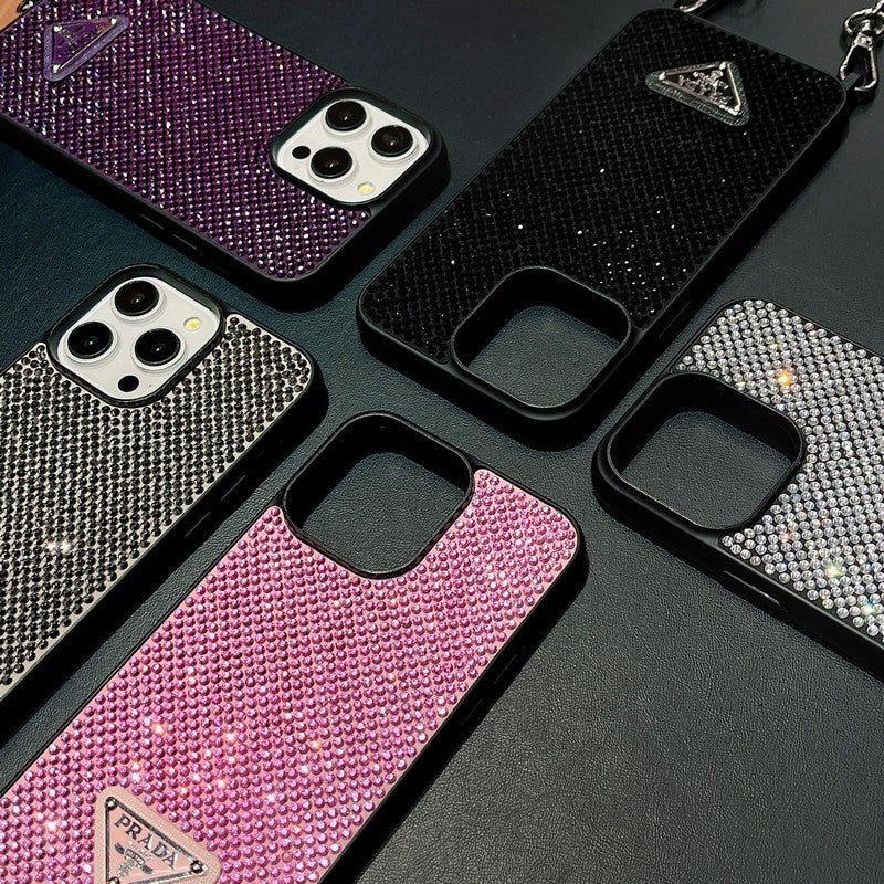 Pra Crossbody Crystal Chain iPhone Case