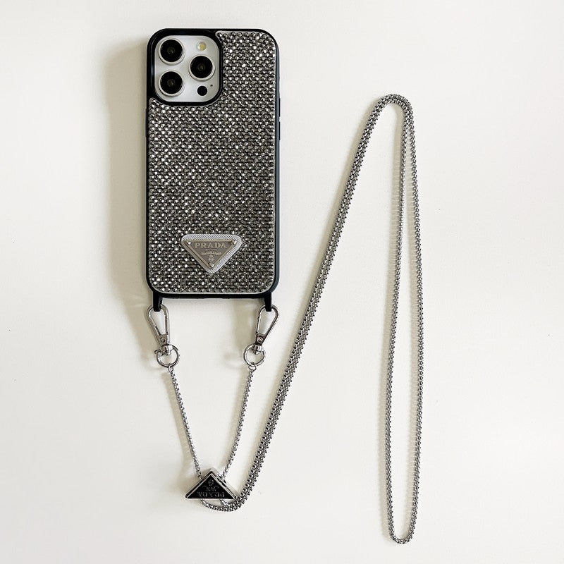 Pra Crossbody Crystal Chain iPhone Case