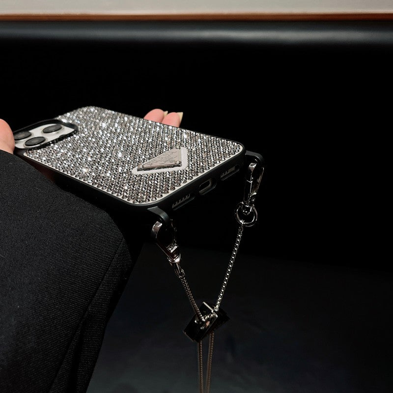 Pra Crossbody Crystal Chain iPhone Case