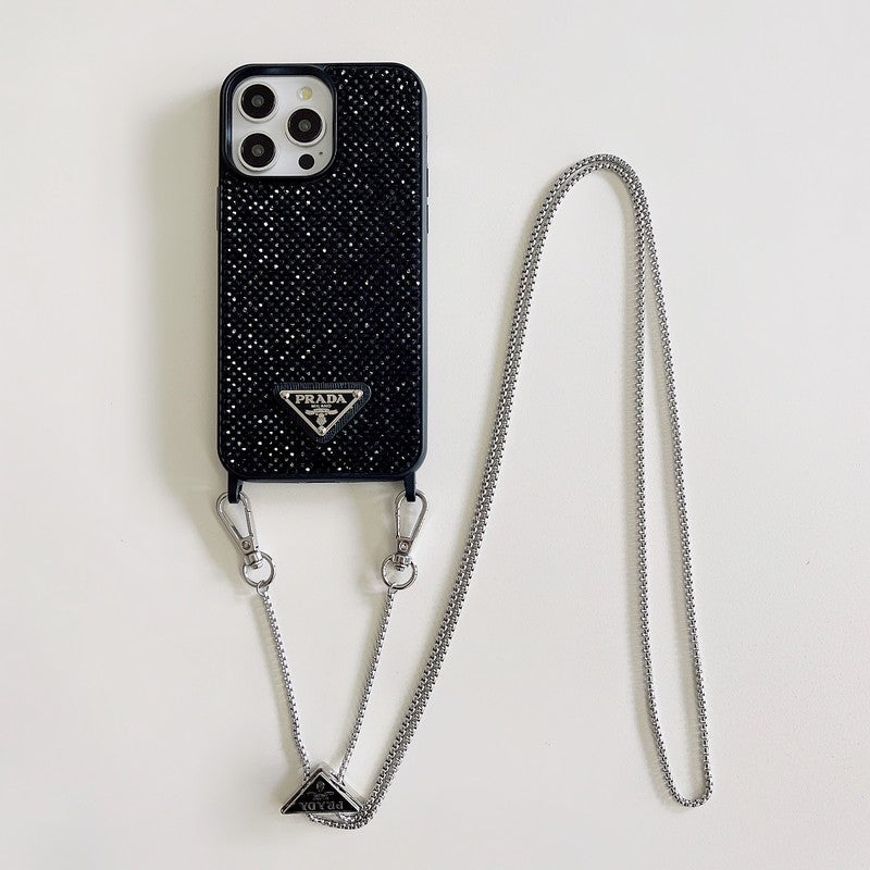 Pra Crossbody Crystal Chain iPhone Case