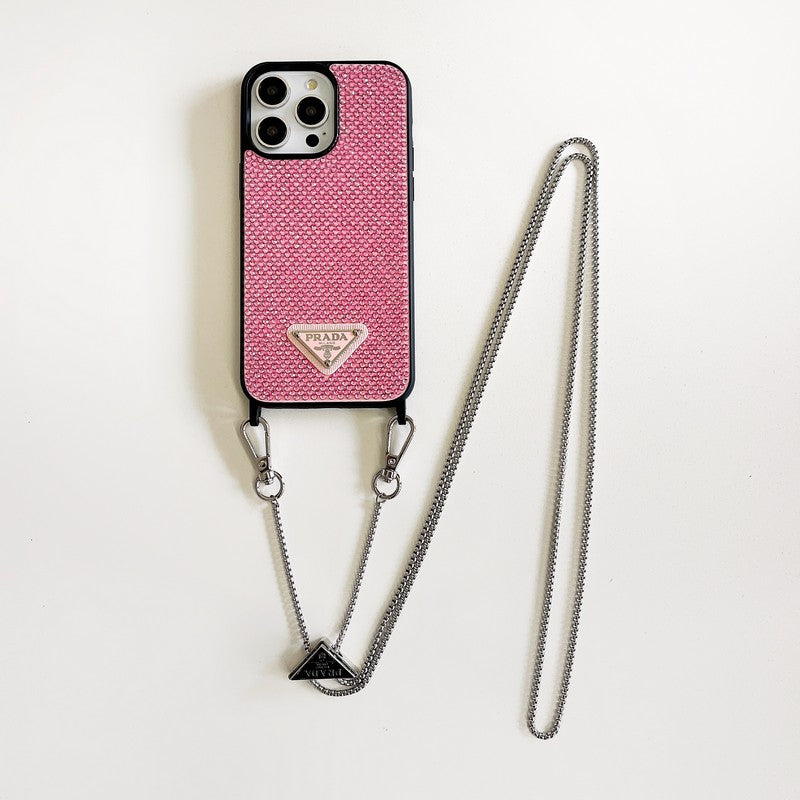 Pra Crossbody Crystal Chain iPhone Case