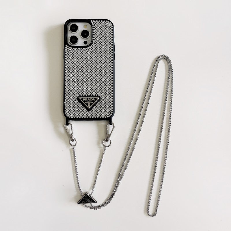 Pra Crossbody Crystal Chain iPhone Case