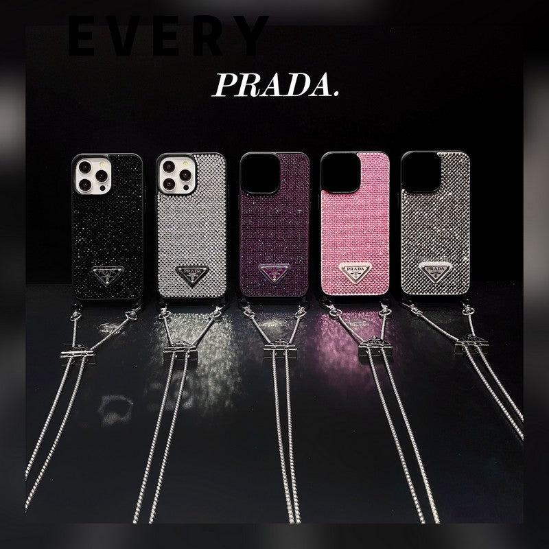 Pra Crossbody Crystal Chain iPhone Case
