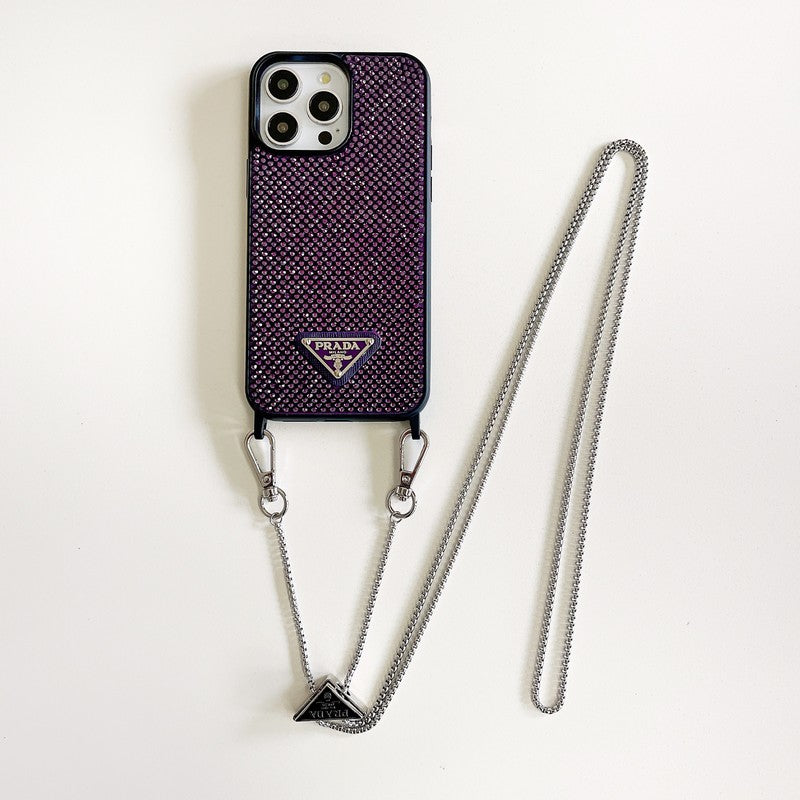 Pra Crossbody Crystal Chain iPhone Case