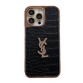 Saint Laurent Color Leather Rose Gold iPhone Case