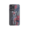 Spilt Red Bear Graphic iPhone Case