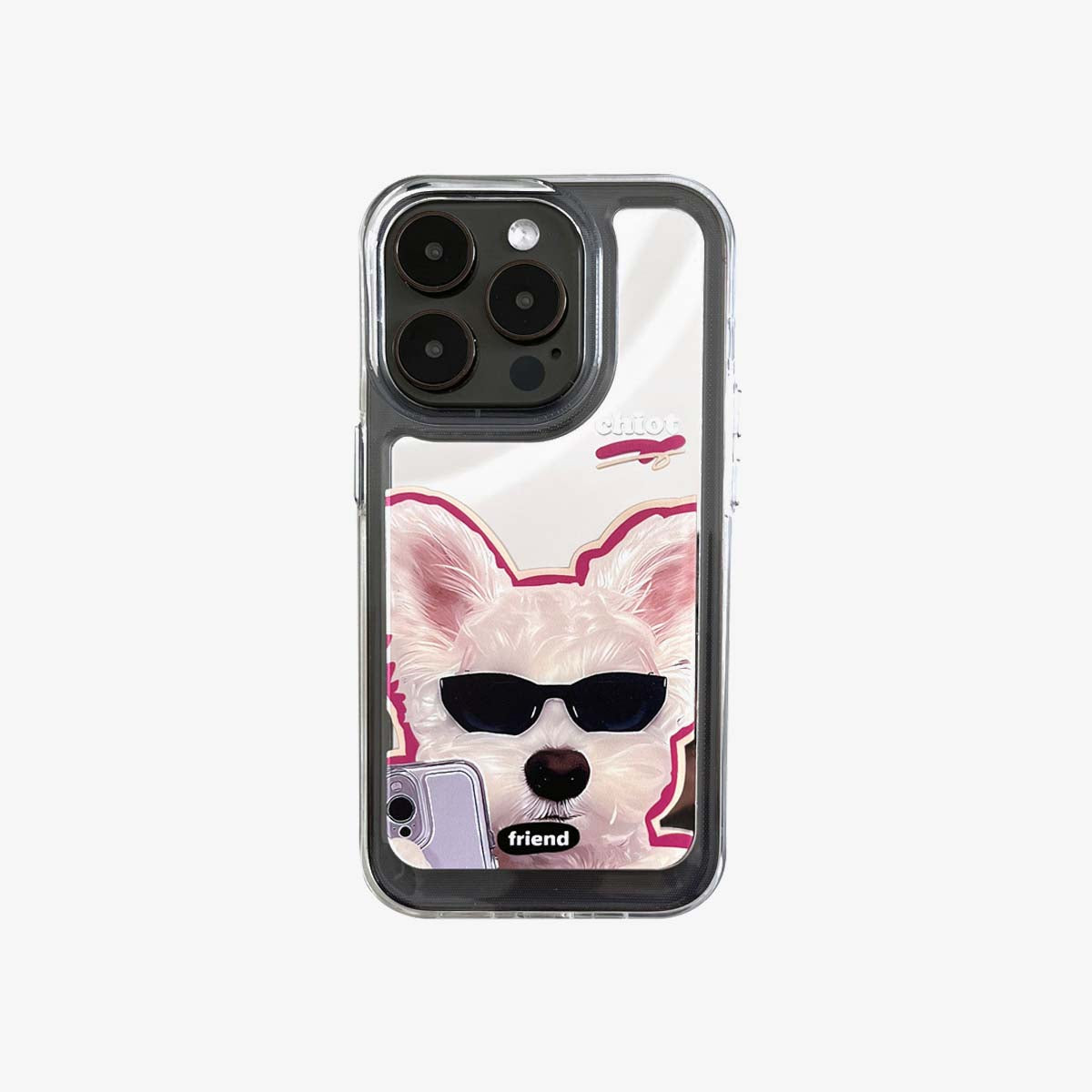 Mirror iPhone Case | Couple Dogs Self-Timer